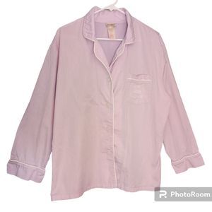 BEDHEAD Solid Color Lilac Long Sleeve + Pants Cotton Pajamas Set Size Large L